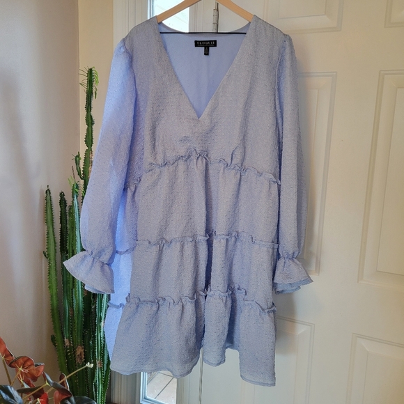 Eloquii Light Blue Midi Dress - Picture 1 of 11